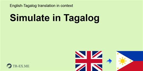 simulate tagalog|simulation in Tagalog .